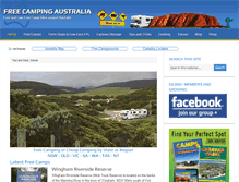 Tablet Screenshot of freecampingaustralia.com.au